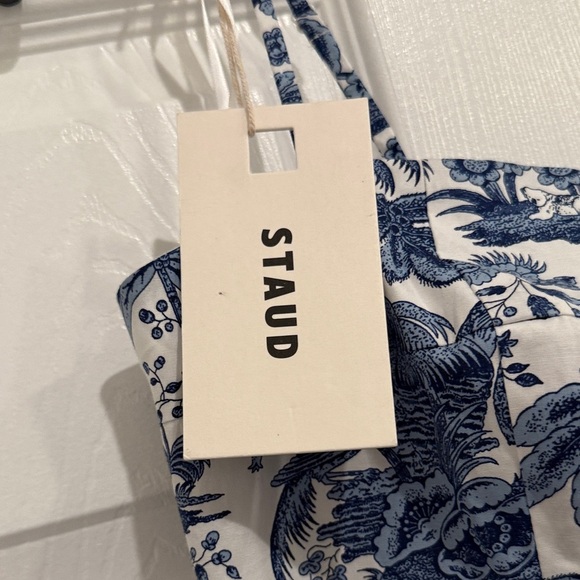 BNwT Staud Blue and White Federico Toile Tank Top Size Large - Picture 5 of 6